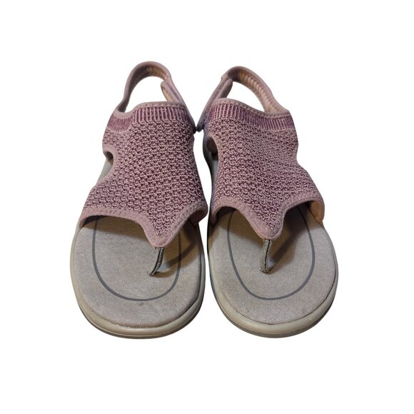 Orthofeet Womens Medium Open-Toe Knit Slingback Sandals Size 11 B Pink - Picture 2 of 7